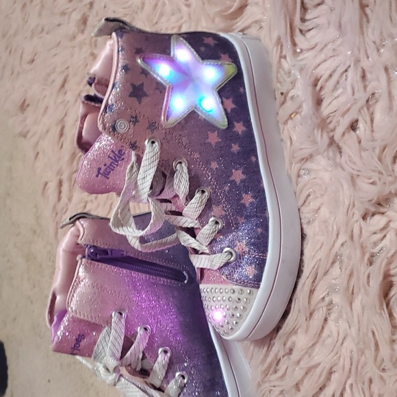 Sketchers Twinkle toes Star & glitter light up shoes for girls size 1 - Picture 14 of 16